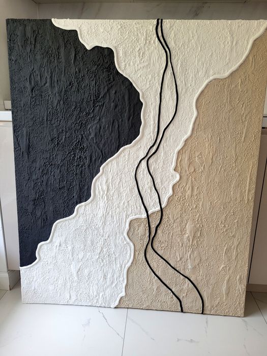 Obraz strukturalny 100x120, Płaskorzeźba, 3d