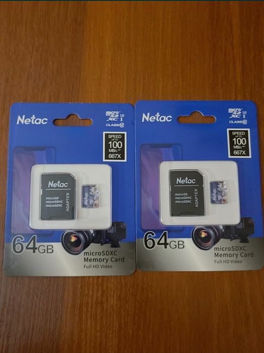 Dyski zewnętrzne. Karta pamięci MicroSDXC 128 GB i 64 GB Netac Class10