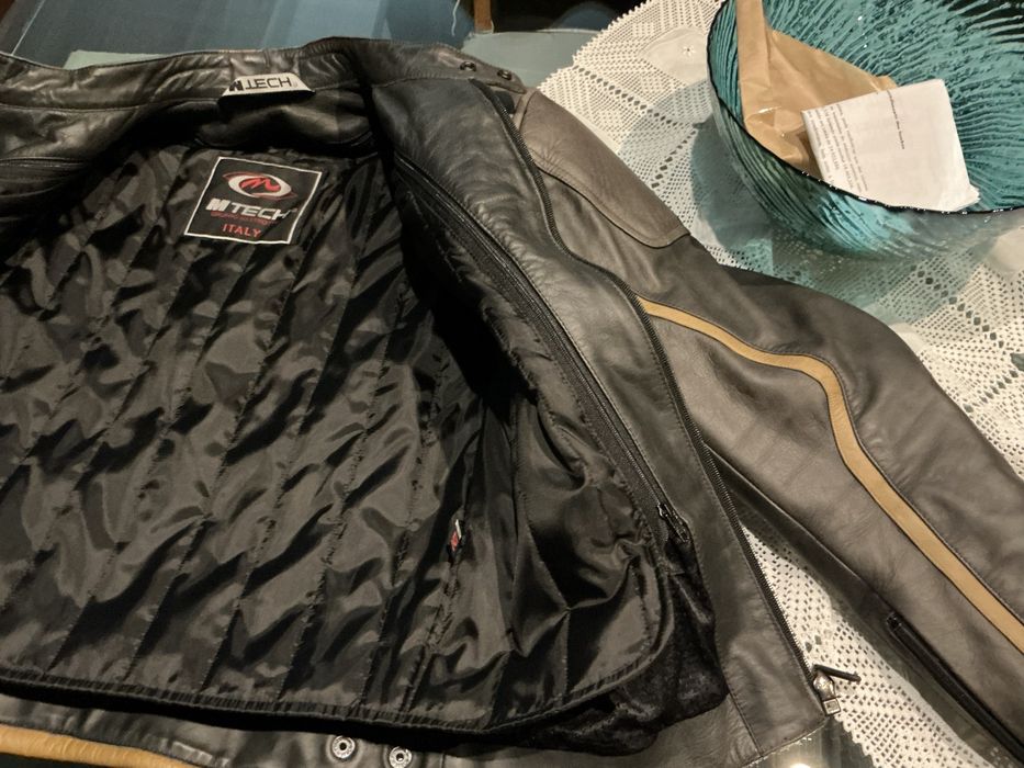 Blusao casaco Motard mota, Pele Italiano Mtech como novo, tamanho M