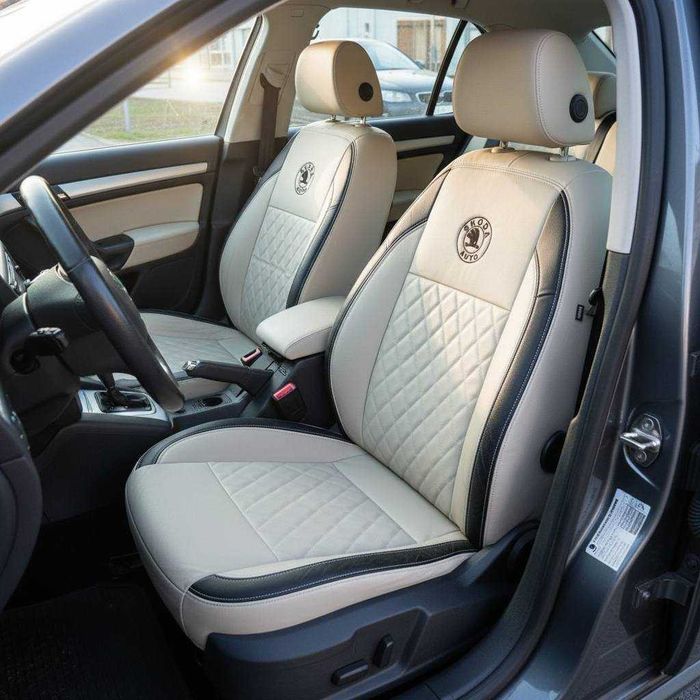 Чехлы в салон Skoda Octavia A5 / A7 Экокожа Модельные EMC-ELEGANT