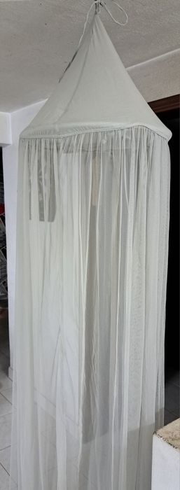 Mosquiteiro veu cinza berço