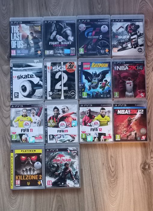 Gry PS3 The last of us Fifa NBA Gran Turismo Batman Skate