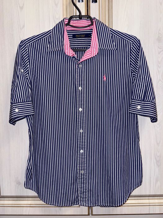 Жіноча сорочка Polo Golf Ralph Lauren синя в полоску S