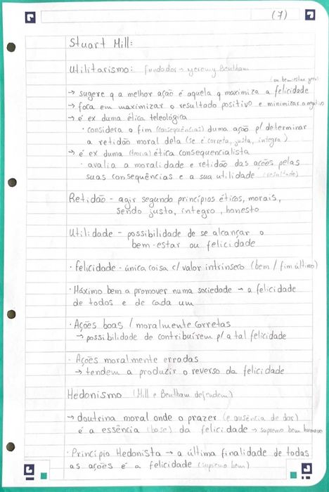 Resumos, Trabalhos, Testes e Correções de Filosofia