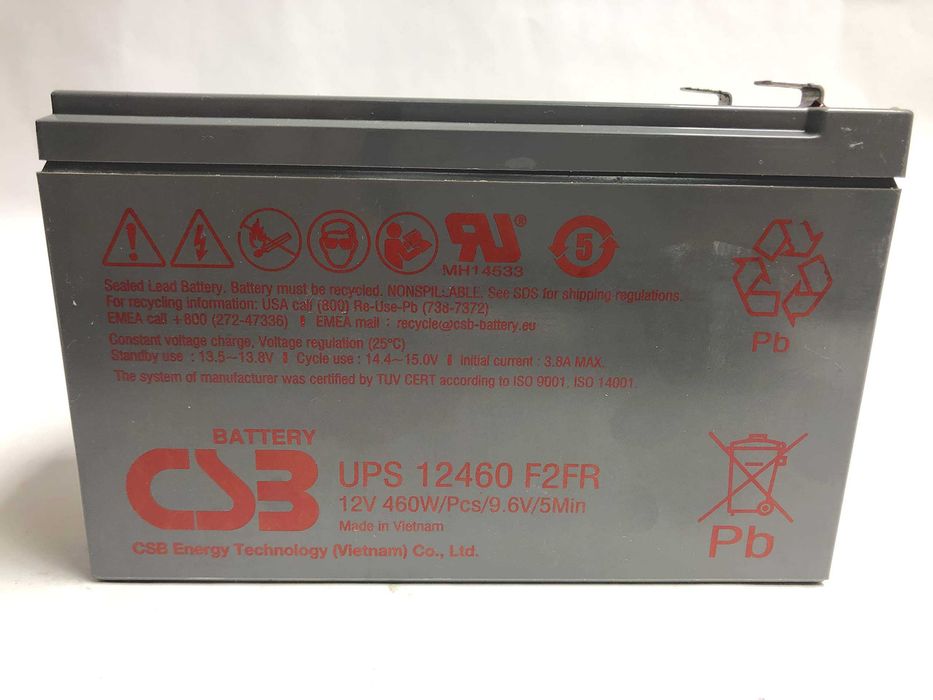 CSB UPS12460F2FR 12V9Ah Акумуляторна батарея Нова 12/2025