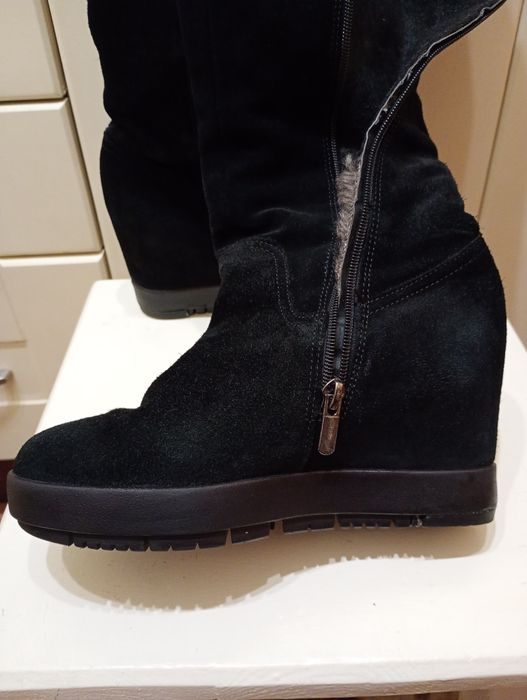 Чоботи зимові з натуральної замші