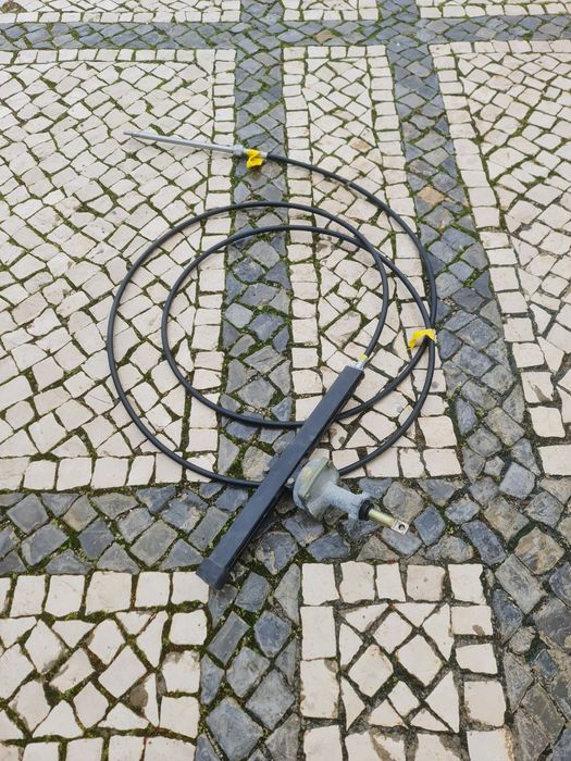 Direcao para barco cabos