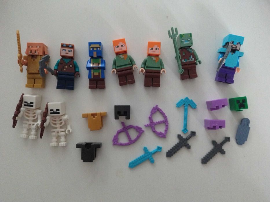 Lego Minecraft mix figurki + elementy