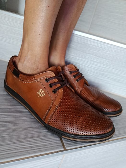 Buty męskie skórzane wygodne Polobut 42-43