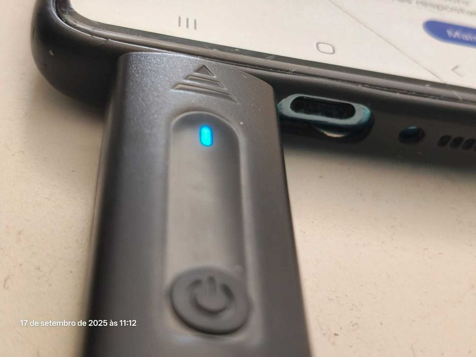 Microfone DUPLO de lapela sem fio para smartphone