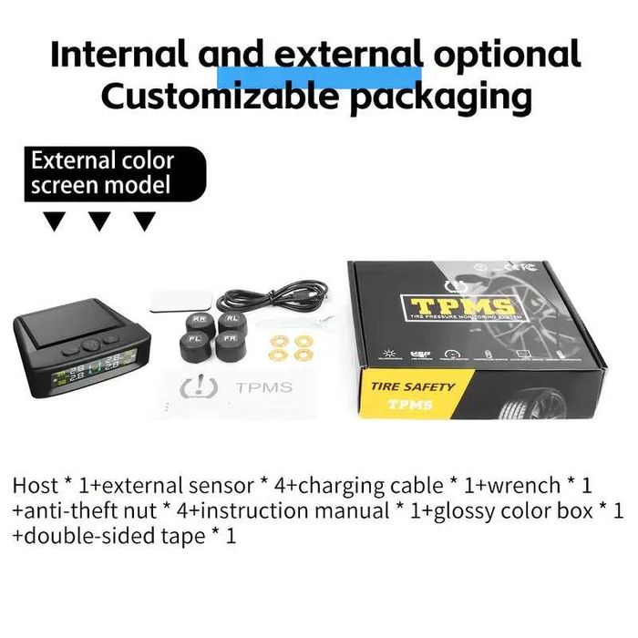 Система мониторинга давления и температуры в шинах автомобиля