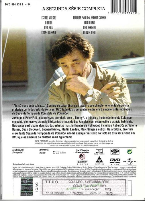 Columbo: A Segunda Série Completa (4 DVD) (1972 e 1973)