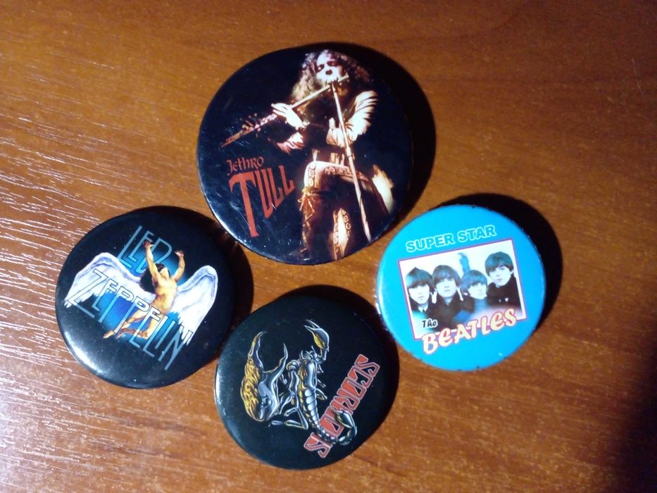Значки музичних рок - гуртів