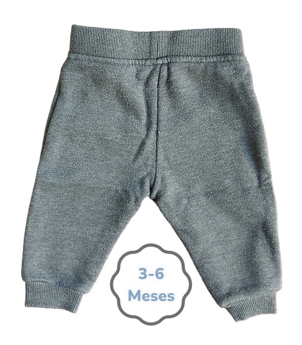 Conjunto Camisola + Calças Cinza Escuro Monstro Primark 3-6 meses