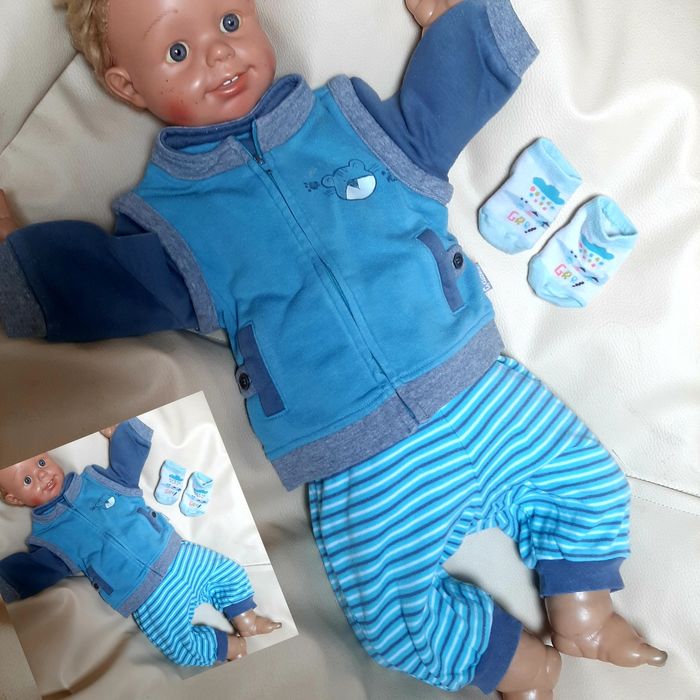 Zestaw roz 56/62 20 sztuk mega paka komplet dla chłopca wyprawka dres