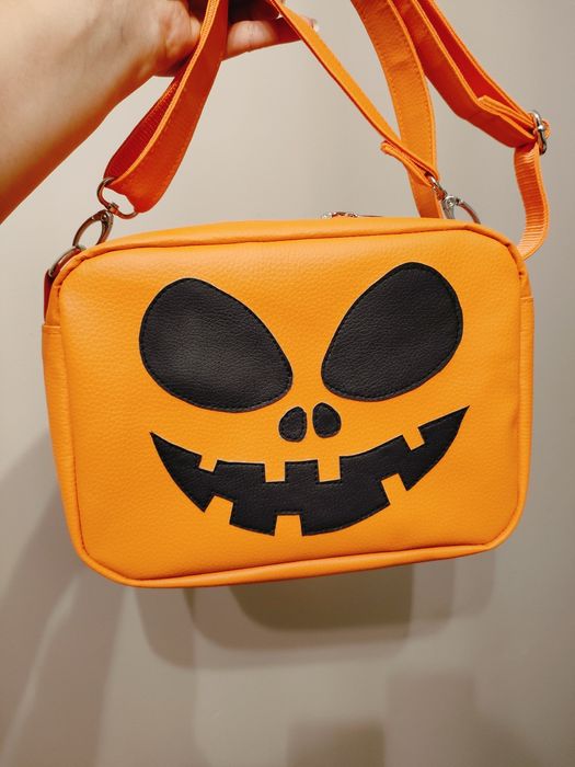 Torebka listonoszka box A5 halloween dynia pomarańczowa