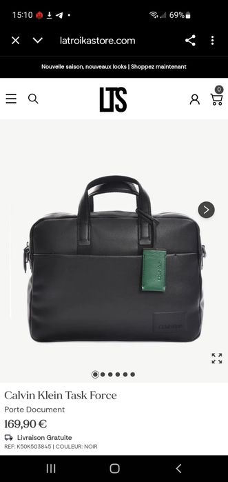 Сумка  Calvin Klein для ноутбука чоловіча/мужская