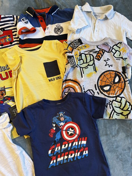 Комплект футболок для хлопчика 3-4 роки 104 см marvel, m&s, next, h&m