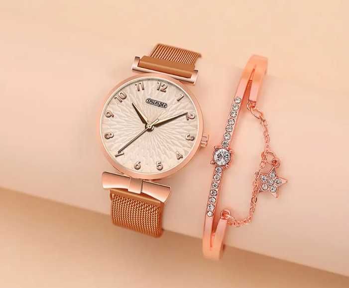 Zestaw Zegarek damski/bransoletka/kwarcowy