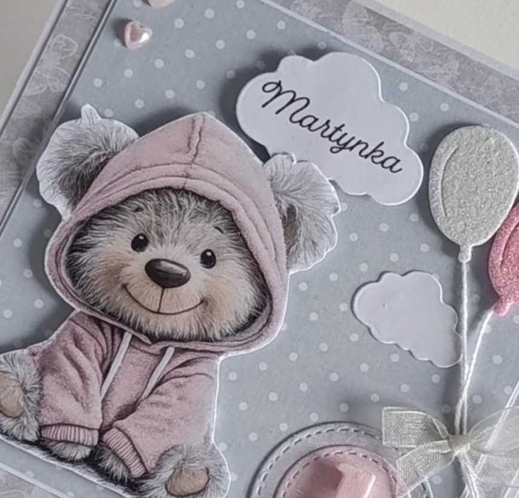 Kartka urodzinowa ręcznie robiona roczek, urodziny