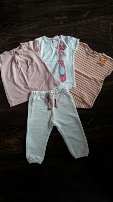Komplet koszulki zara r.80 + spodnie zara r. 86