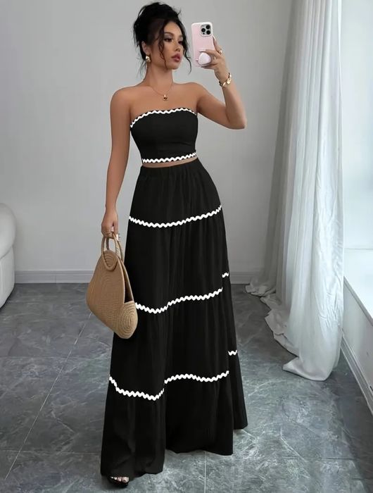 Komplet spódnica maxi z topem rozm.S Nowe