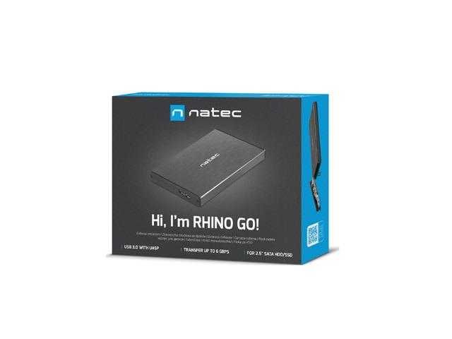 Obudowa na dysk HDD/SSD Natec RHINO Go USB 3.0 2.5" SATA czarna FV