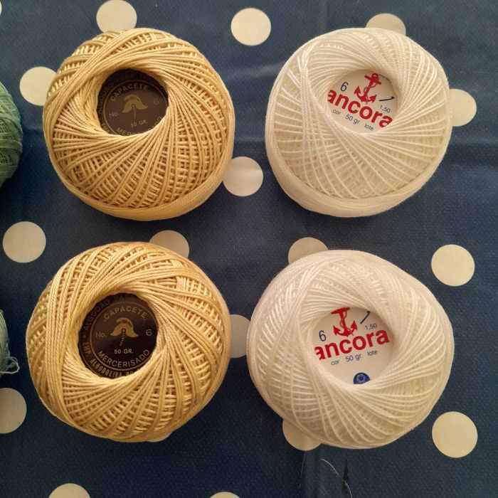 Novelos de linha n.º 6  para croché