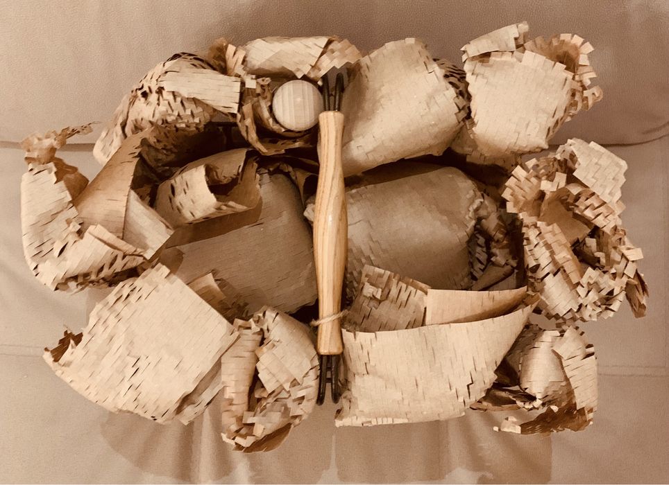 Conjunto de bowling de madeira novo