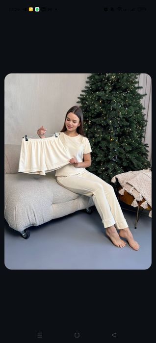 Пижама тройка хлопковый велюр размер М