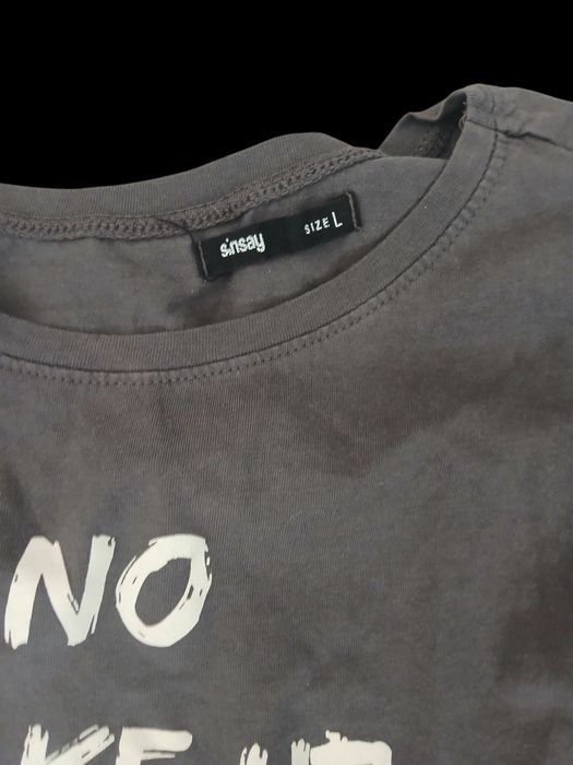 Sinsay tshirt oversize szara