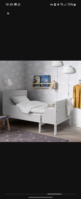 Cama extensível + estrado de ripas + colchão