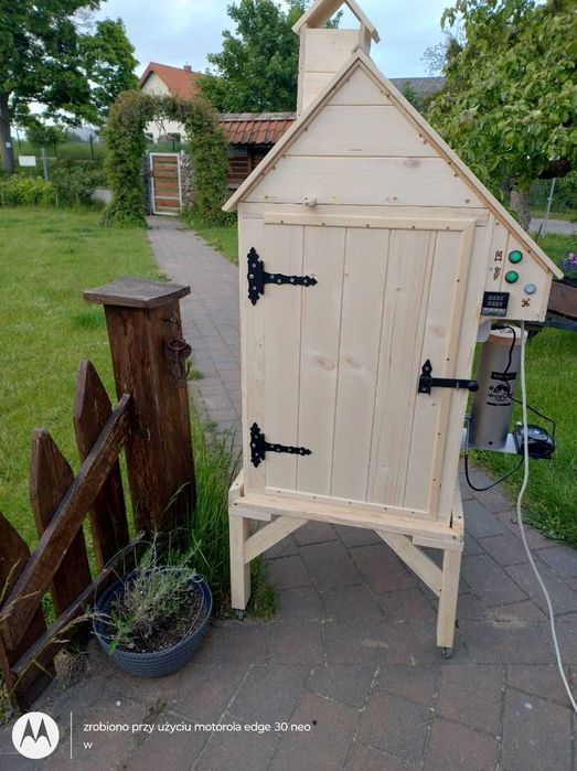 NOWA wędzarnia elektryczna drewniana, ręczna robota, gotowa do użytku