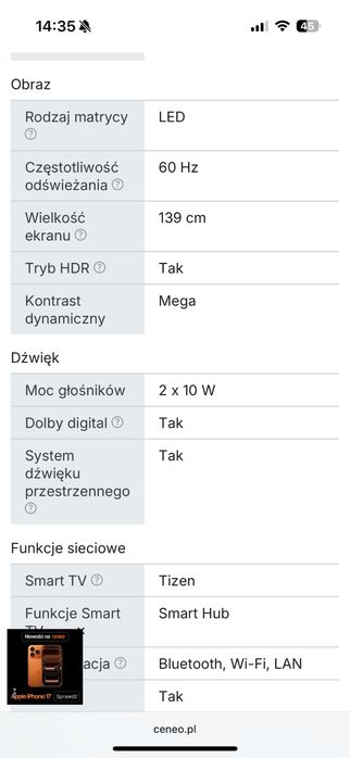Telewizor Samsung 55