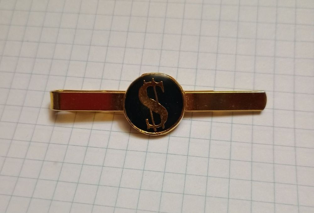 Зажим для галстука со знаком доллара