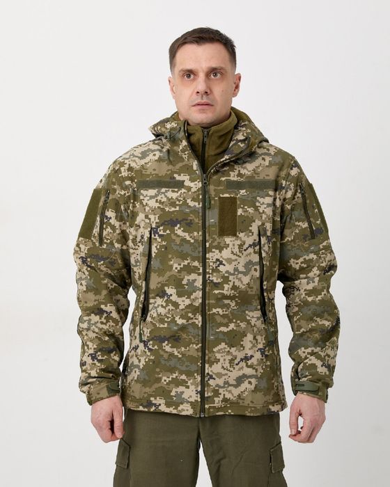 Тактична куртка Soft Shell  піксель ЗСУ