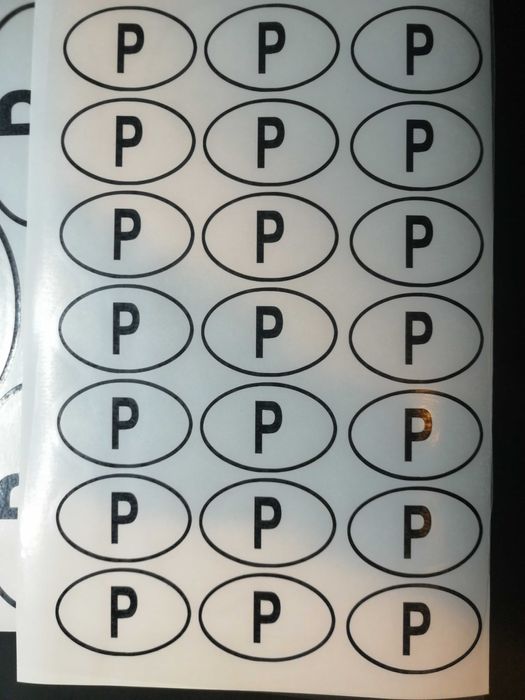 Autocolantes Dístico Portugal P em vinil