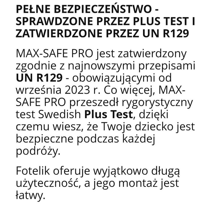 Britax romer max safe pro fotelik