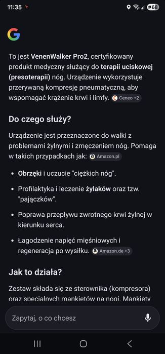 Masażer do nóg, presoterapia
