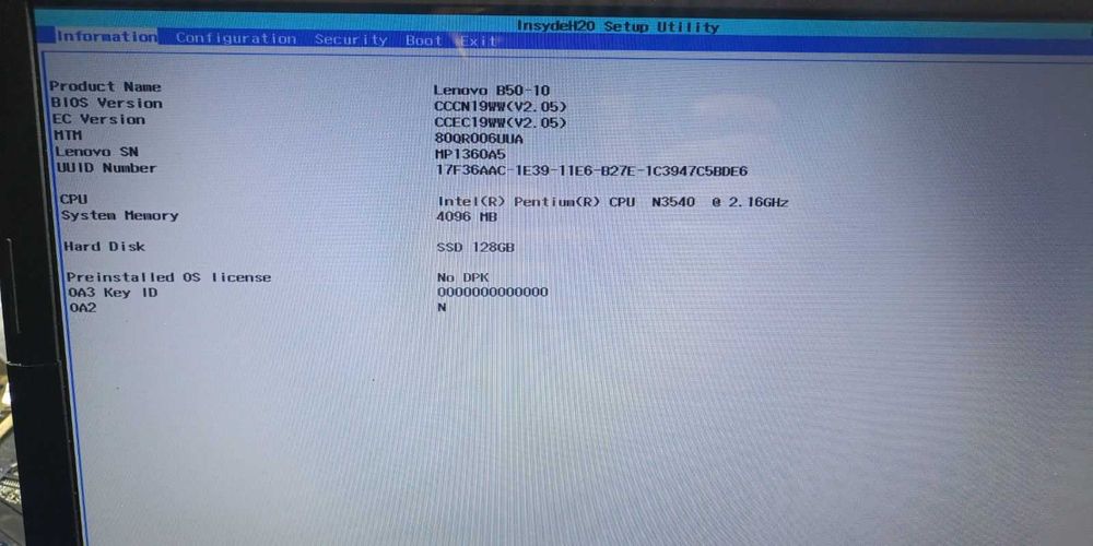 Материнська плата LA-C771P на базі процесора N3540(SR1YW) ноутбука Lenovo Ideapad B50-10