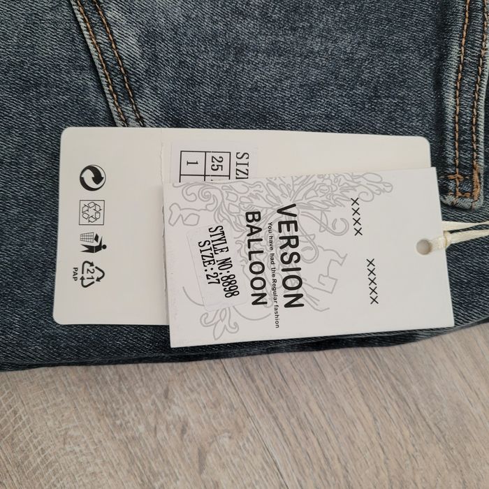 Jeansy balloon grafit