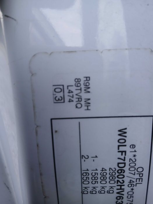 opel vivaro b drzwi przód prawe lewe przesuwane L474