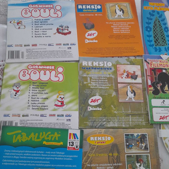 Reksio, Bałwanek Bouli, Tabaluga,Przygody kota Filemona vcd.