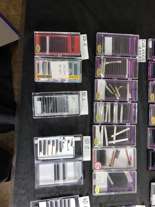 59шт палеток професійних вій для нарощення оремої довжини та міксів.