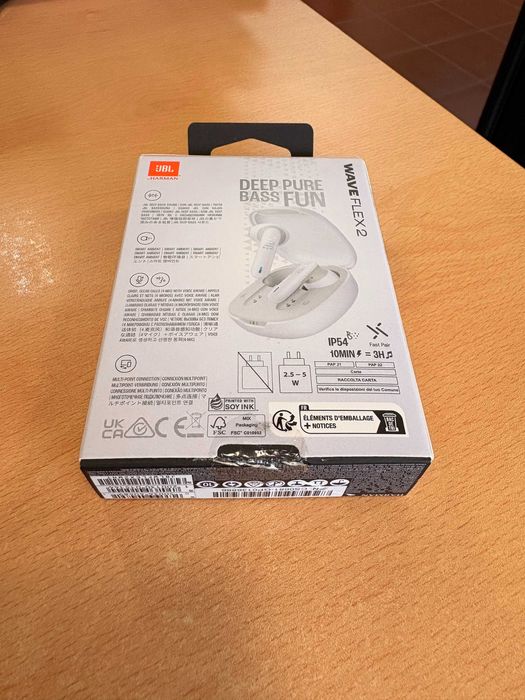 JBL Wave Flex 2 Brancos – Novos