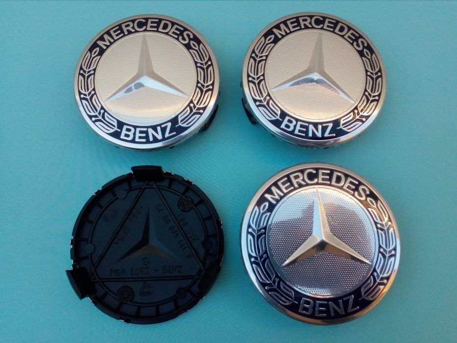 centros jante Mercedes 75mm emblemas tampa logótipo encaixe AMG CLA VW