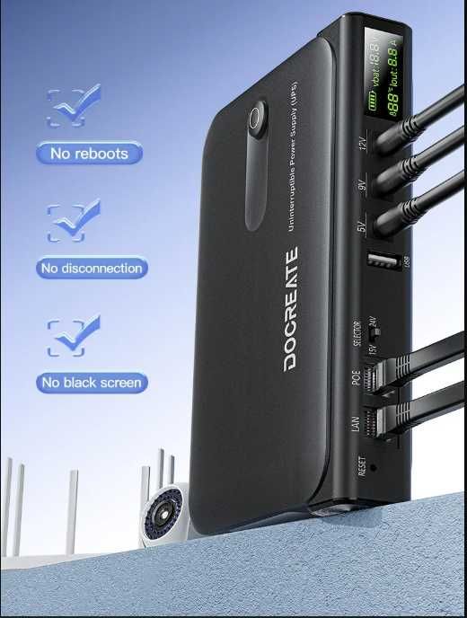 ДБЖ UPS 36Вт Doocreate DC1036L POE, USB, 5 9 12V