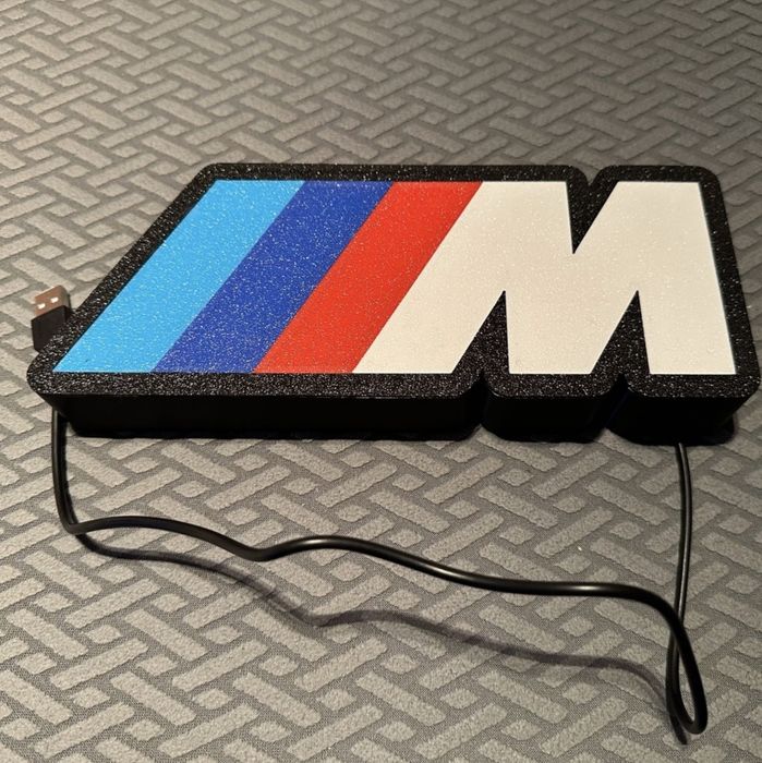 Logo BMW M Performance Lampa LED USB z włącznikiem, wydruk 3D