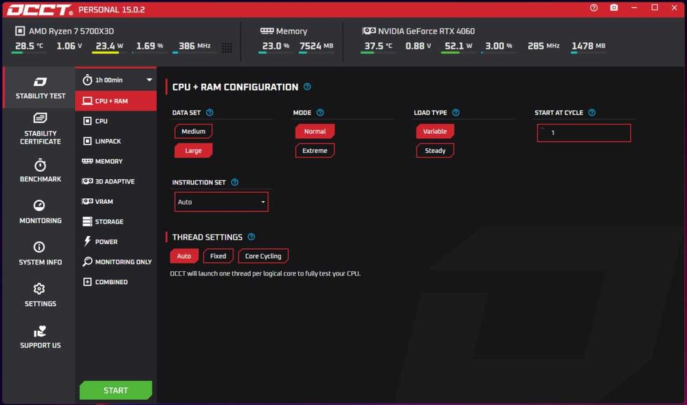 Ігровий ПК Ryzen 7 5700X3D RTX 4060 32GB RAM 1.5TB SSD Windows 11