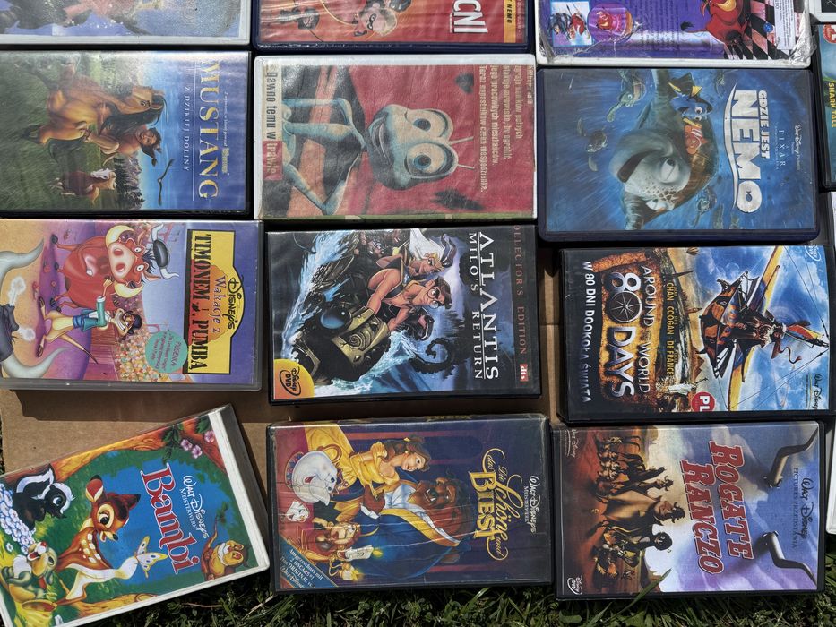 Kasety VHS – Disney, Pixar, Shrek, Wiedźmin i klasyki bajek